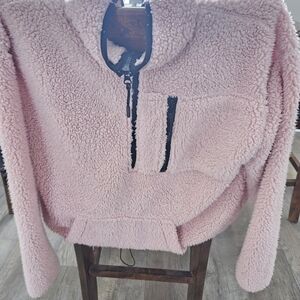 Cozy Pink Sherpa Pullover